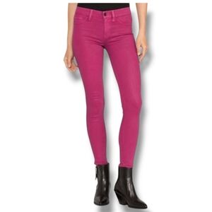 NWT Hudson Nico Super Skinny Coated Jeans in Magenta Size 24  $195